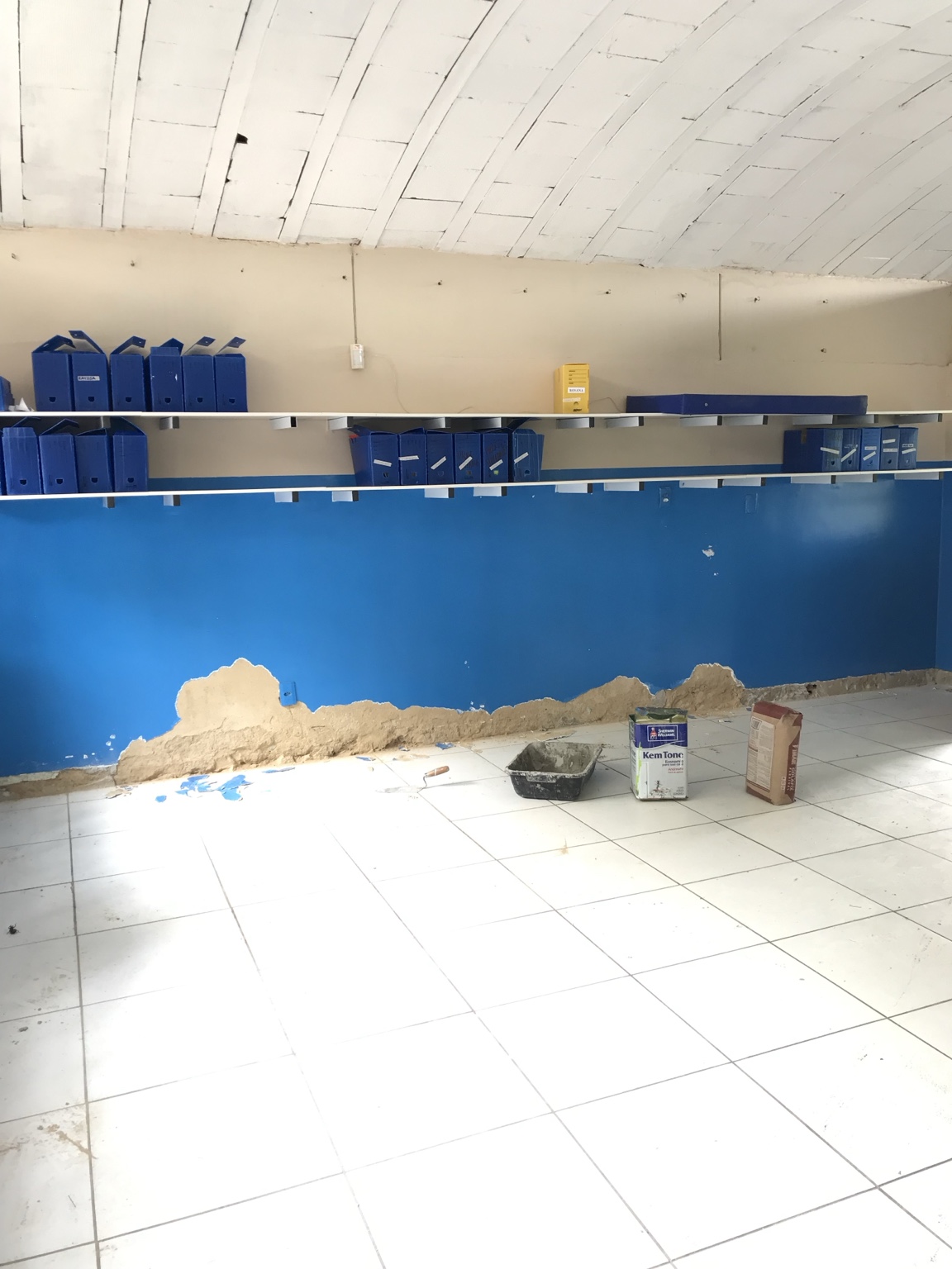 Ambiente escolar em condição inicial